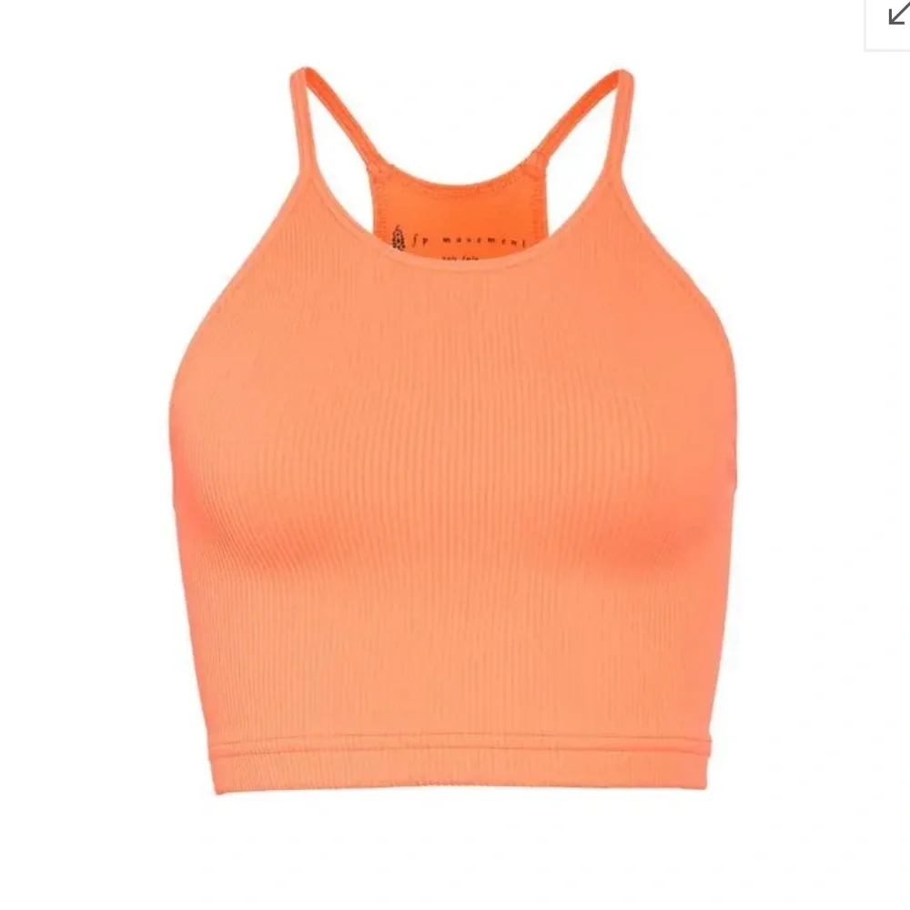 NWT Free People Movement Crop Run Tank in Peach Horizon Size Medium/Large